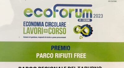 Legambiente Campania consegna il Premio PARCO RIFIUTI FREE